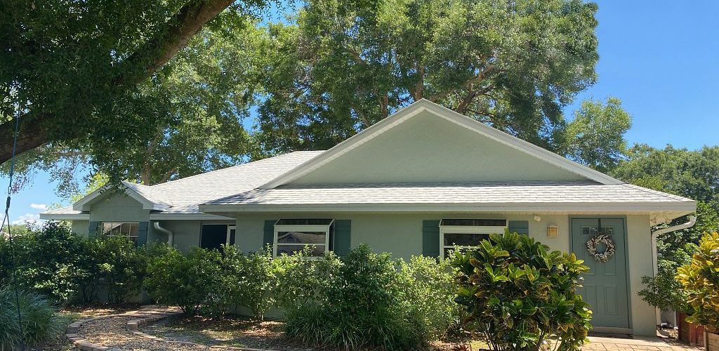 Ranch-style home in Central Florida after new roof installation