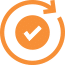 Orange checkmark icon