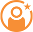 Orange target icon