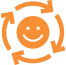Orange smiley face icon