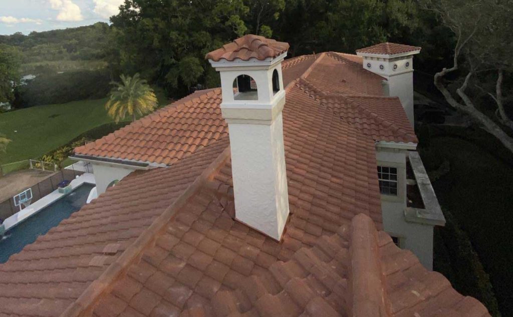 red tile roofing on a florida business