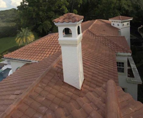 red tile roofing on a florida business